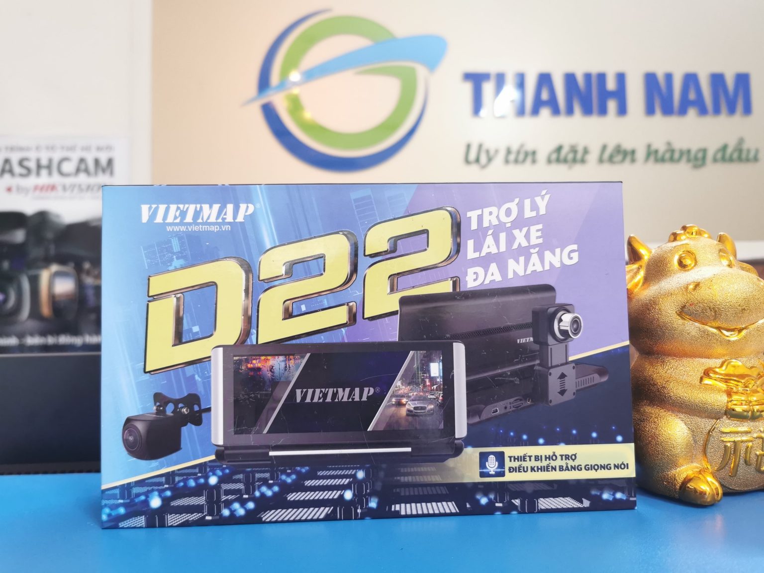 (Tặng thẻ 64G+Miễn phí lắp đặt) Camera hành trình Vietmap D22,Có Wifi, GPS, 4G, Đặt Taplo