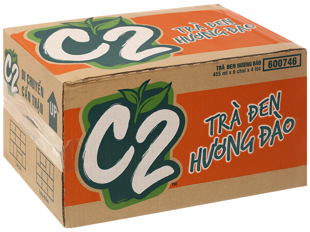 Lốc 6 chai C2 đào 455ml