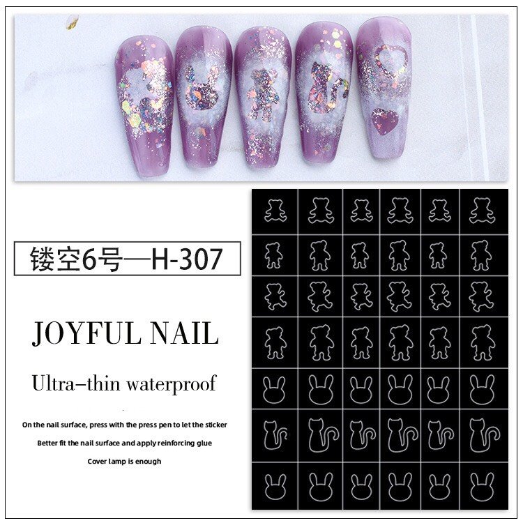 Sticker nail dặm ombre