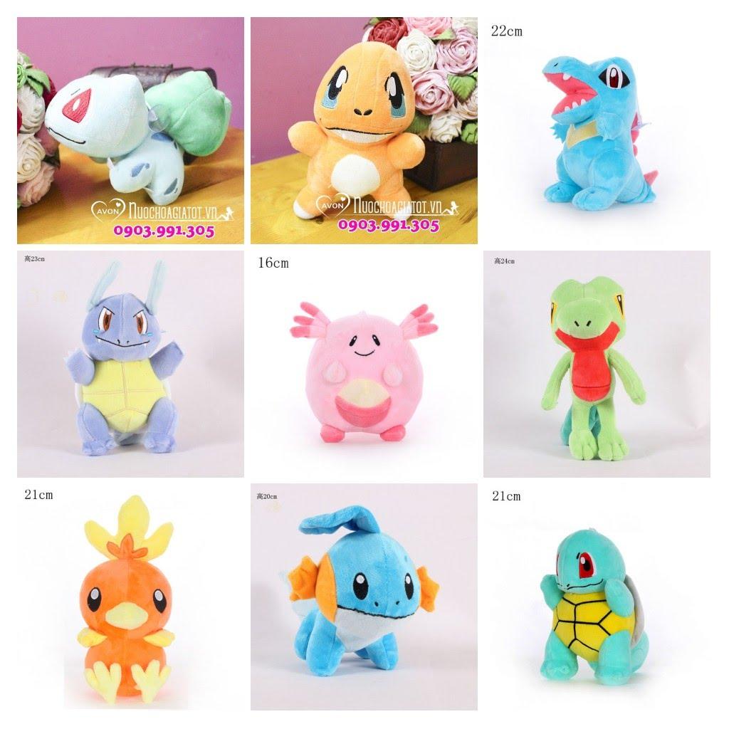 [HCM]TẶNG TÚI QUÀ - GẤU BÔNG POKEMON GÀ LỬA TORCHIC ACHAMO 20CM