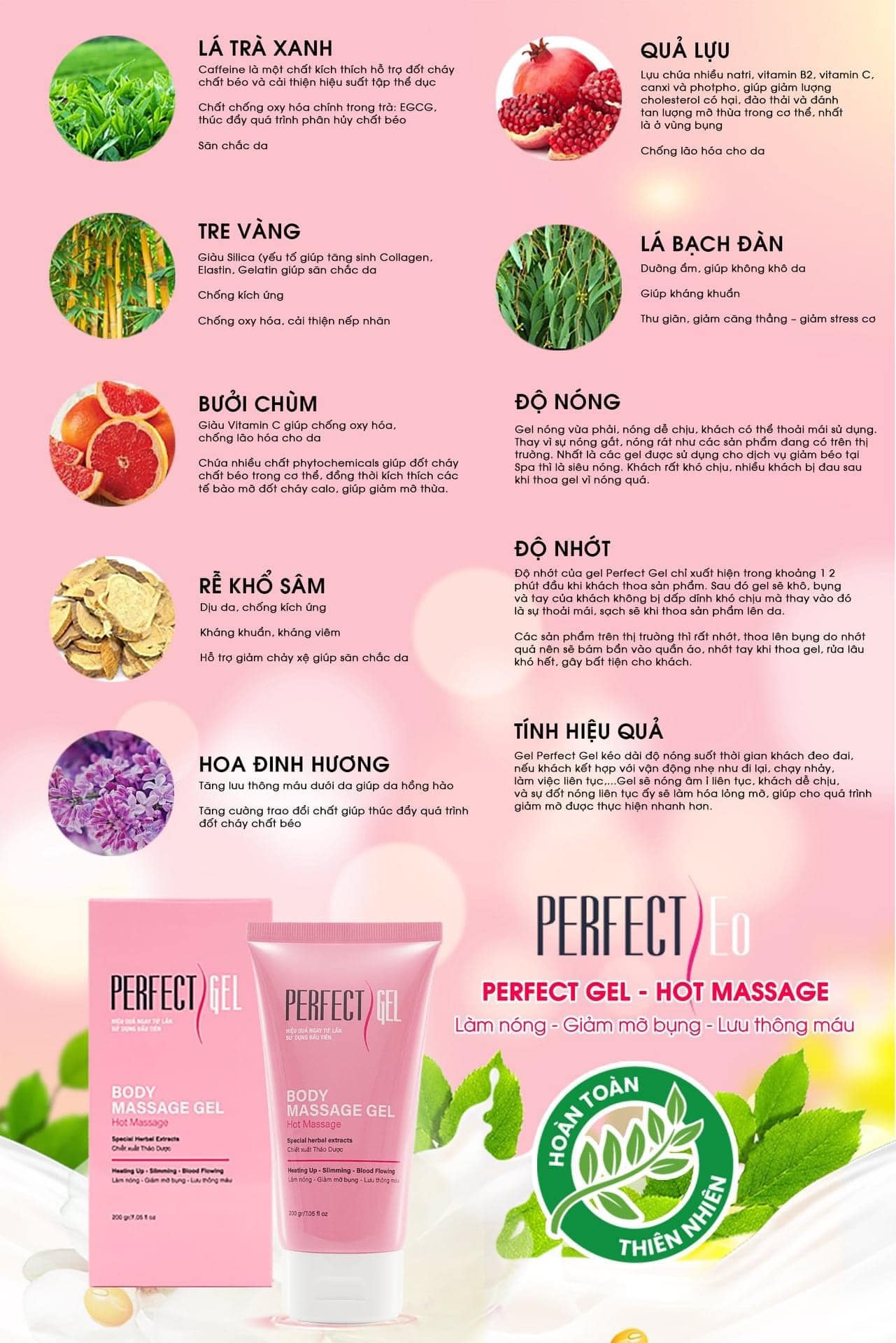 Combo Đai kèm gel giảm mỡ vòng eo hiệu quả Perfect Eo