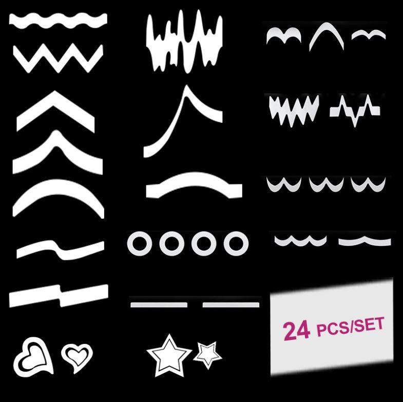 Set 24 tấm phen dán móng (french móng)