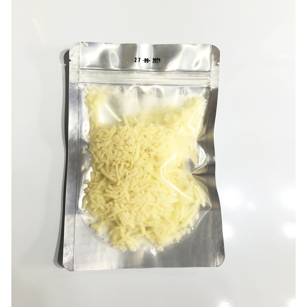 Phô mai mozzarela bào sợi túi zip chiết 100g