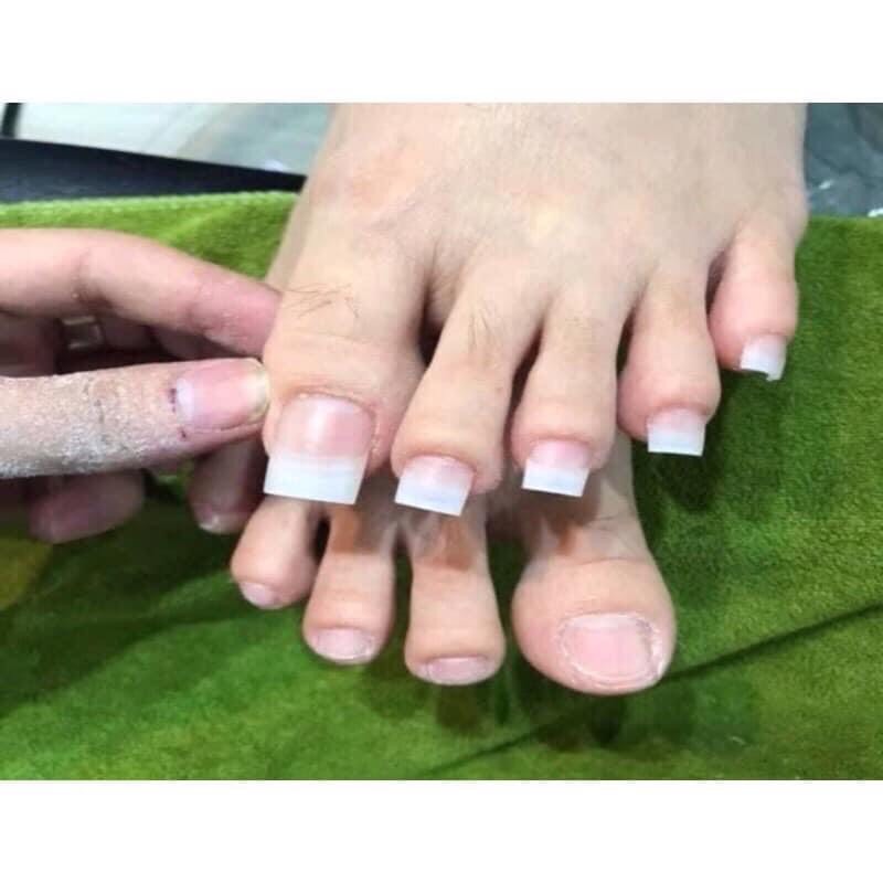 Móng tip(móng nối) chân đắp bột ,đắp gel