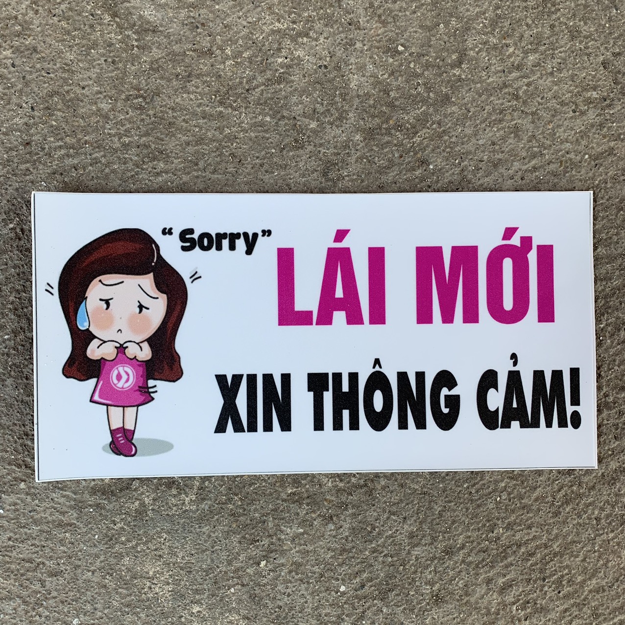 Sticker dán xe otofun Xin lỗi đỗ xe ở đây đã làm phiền để trống ô số ...