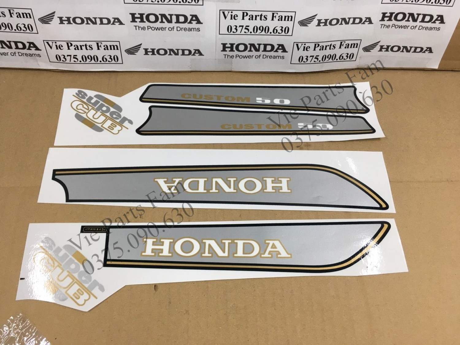 Bộ tem xe máy Honda Custom 50, Custom 70, Custom 90 (Cub 92)