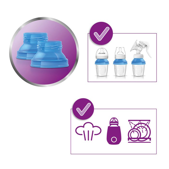 [HCM][Bộ 10 Cốc] Cốc trữ sữa Philips Avent bằng nhựa 180ml/cốc (618.10)