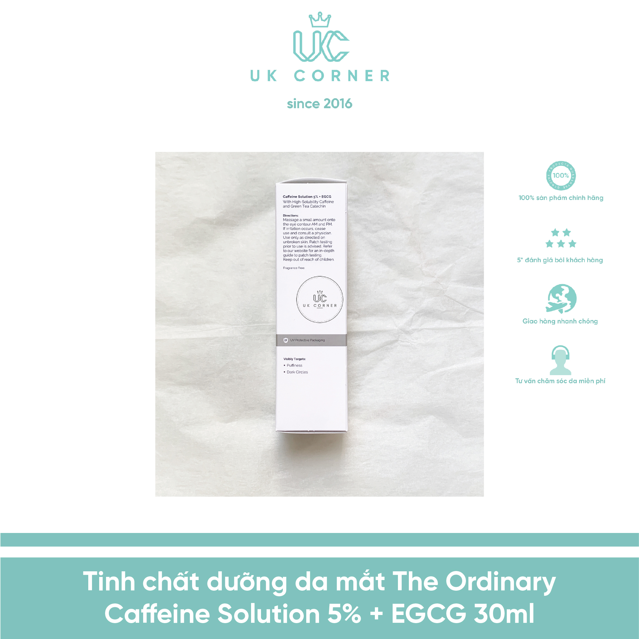 [Serum] Tinh chất dưỡng da mắt The Ordinary Caffeine Solution 5% + EGCG 30ml