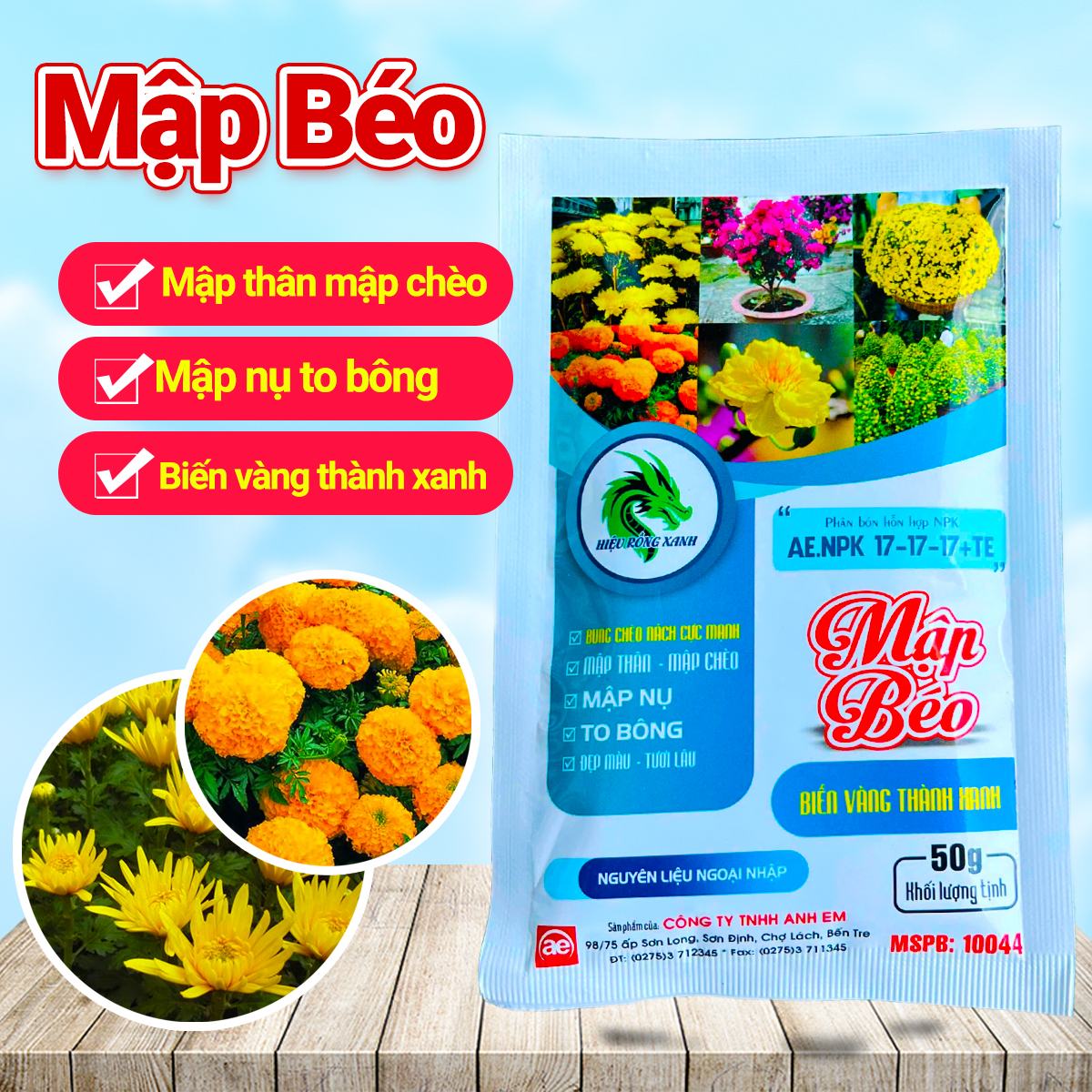 Phân Bón Béo Mập Nở Gốc Phì Gốc To Củ Mập Cọng Siêu Bung Chèo Đẻ Nhánh