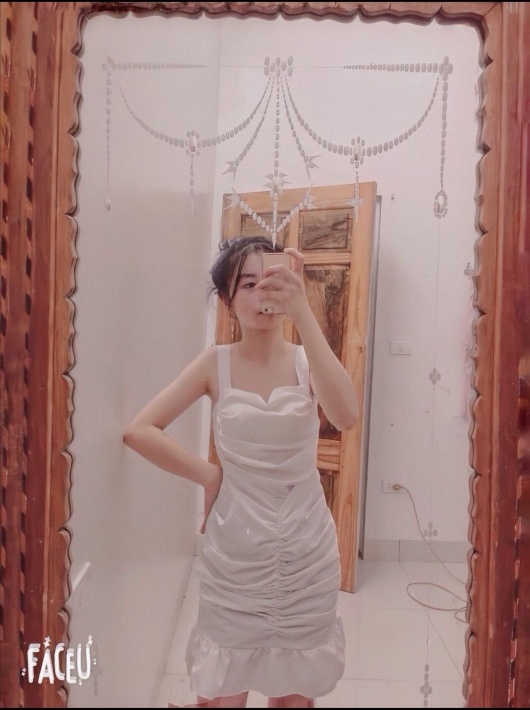 [HCM]Đầm nhún bèo 2 dây(có mút ngực)