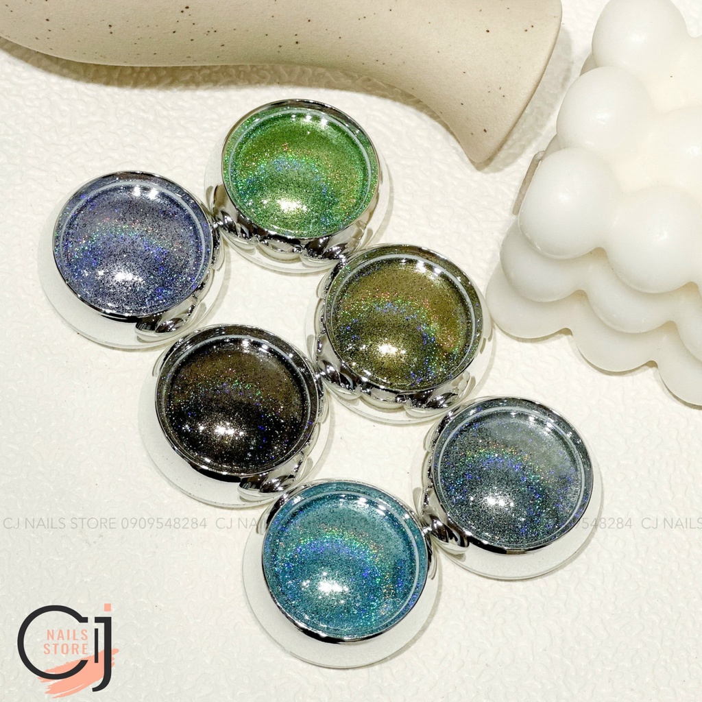 {CJ Nails Store} Tráng gương hologram (cầu vồng) set 6 màu