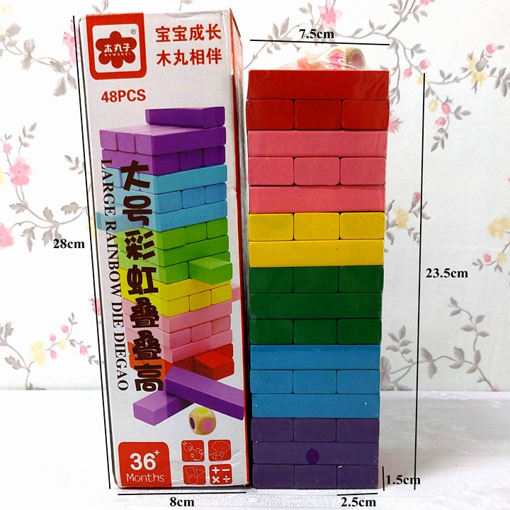 Dispensers Wood, 54 color bar, Wood beauty, boad game, children's toys