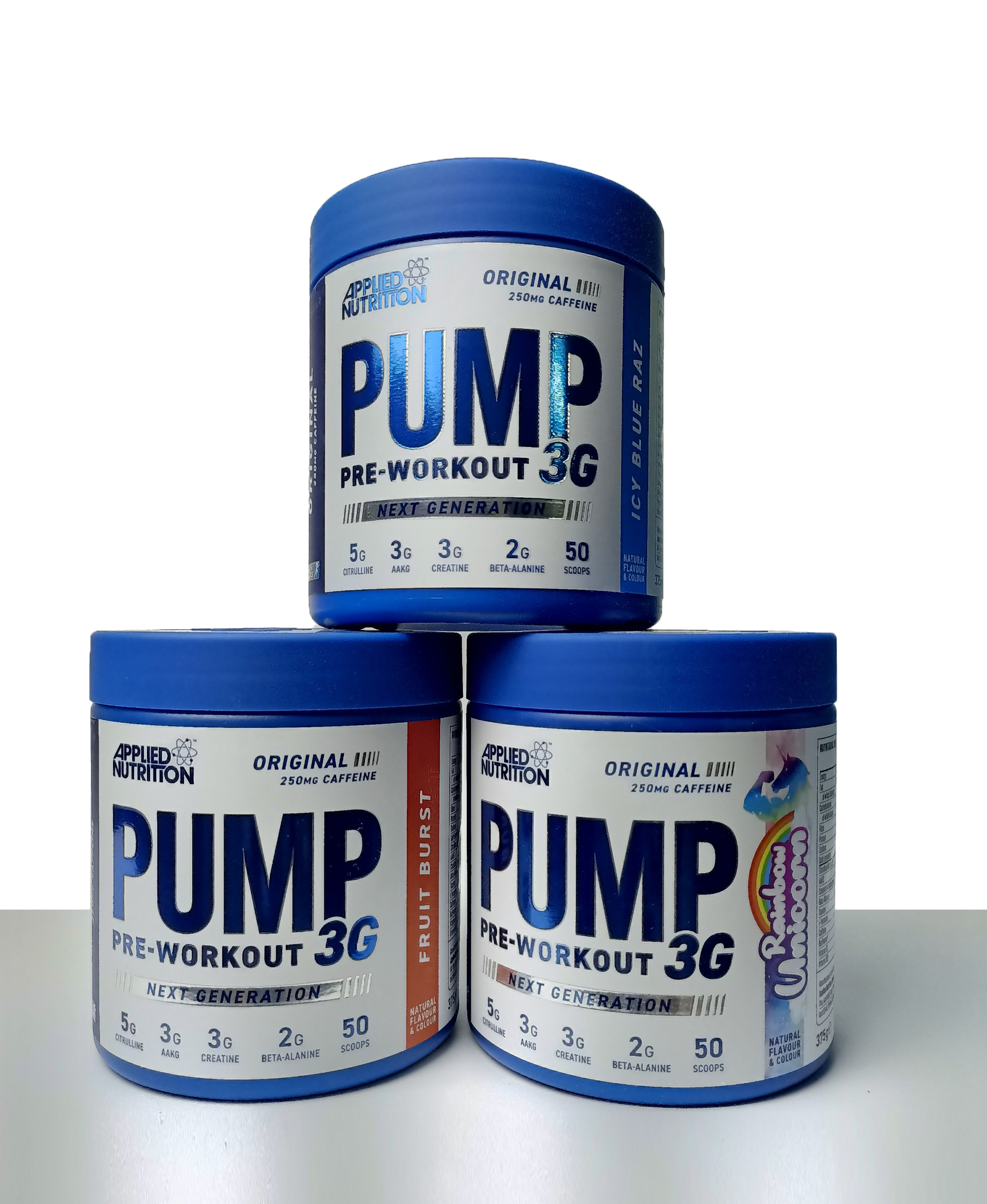 Pump 3G Pre Workout Applied Nutrition 50 scoops có caffein