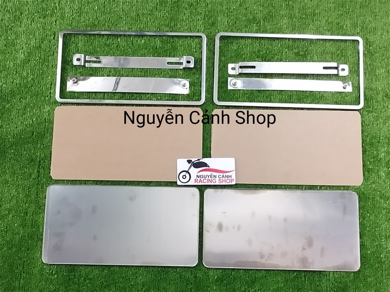 2 bộ Khung biển Số xe ô tô 17x34cm hình chử nhật