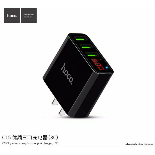 [HCM]Cóc sạc 2 cổng usb Hoco C15
