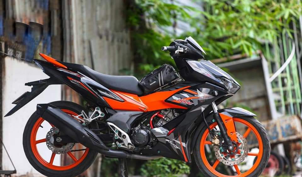 Tem rời honda winner x v2 dohc đen cam - decal in cao cấp