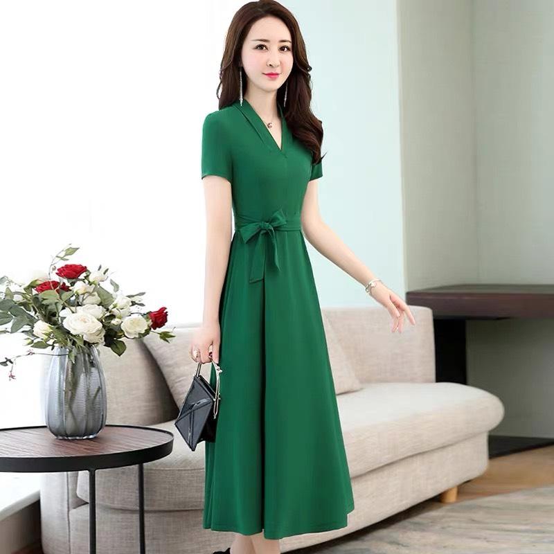 [HCM]ĐẦM XÒE TAY LỠ PHỐI DÂY THẮT EO SIÊU SANG