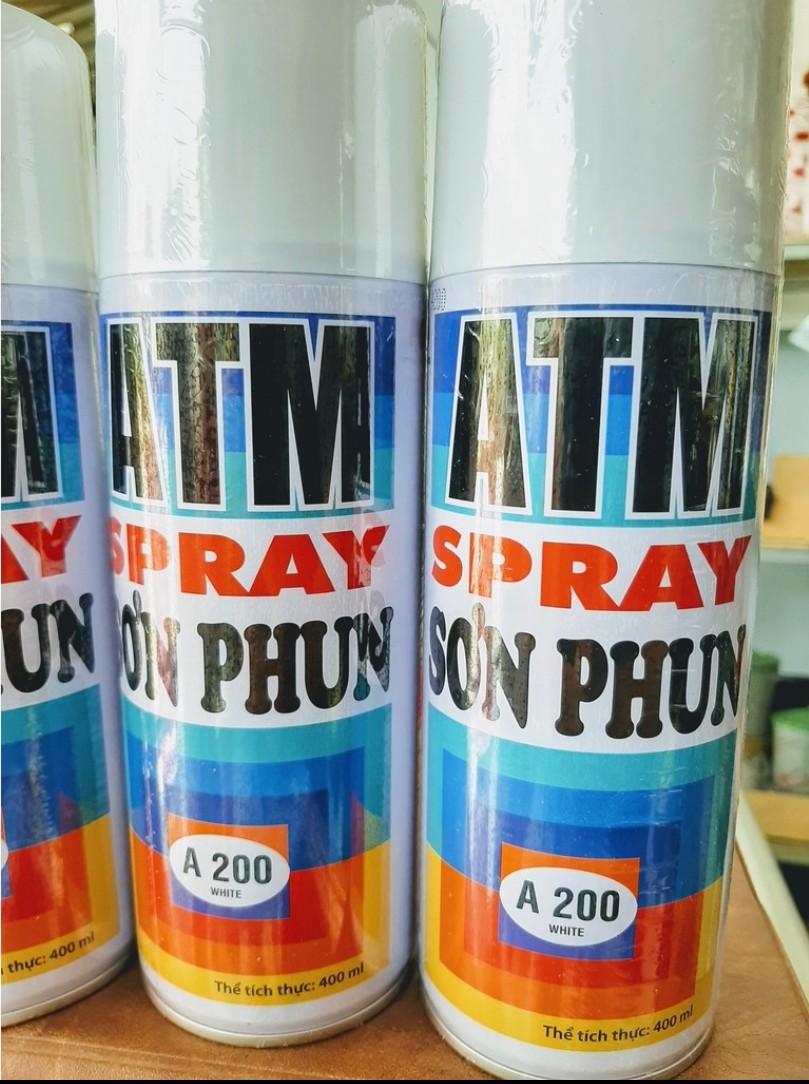 [Chính hãng] SƠN XỊT TRẮNG ATM A200 400ml - lưu ý thị trường xuất hiện hàng TQ nhái