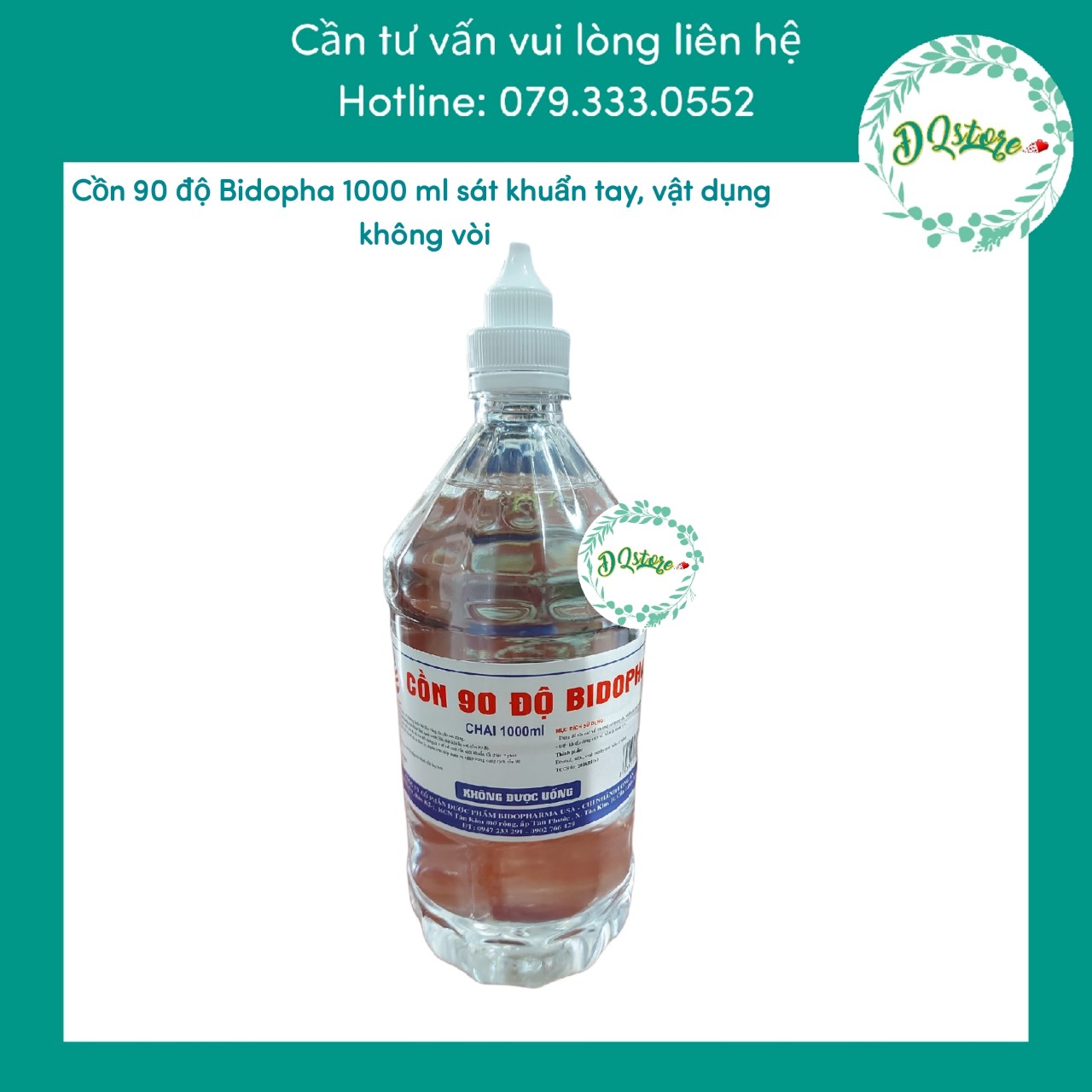Cồn 90 độ BIDOPHA  - 1000mL