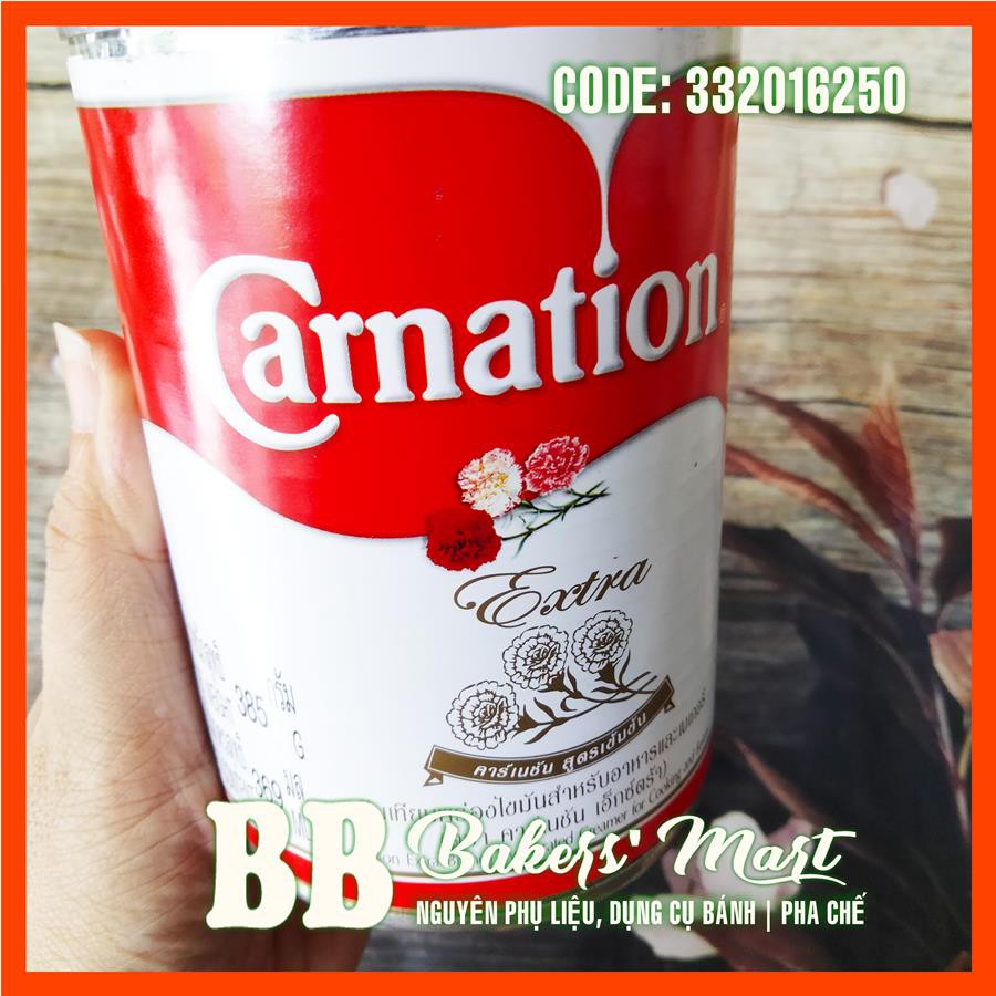 Sữa nước béo 3 bông Carnation Thái Lan - Lon 385gr