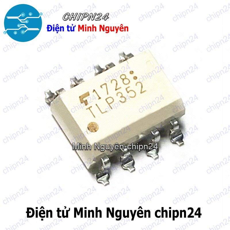 [1 con] (SOP) Opto Dán TLP352 SOP-8 Trắng (SMD) (P352 352) (IC cách ly quang Opto) - HH006989