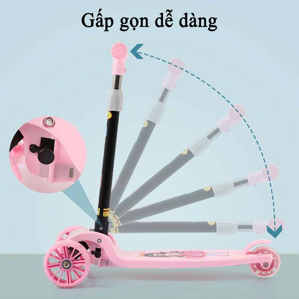 Xe trượt scooter cho bé có bánh xe phát sáng.