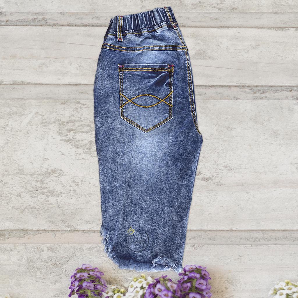 Quần jean lửng thêu cho bé gái size đại