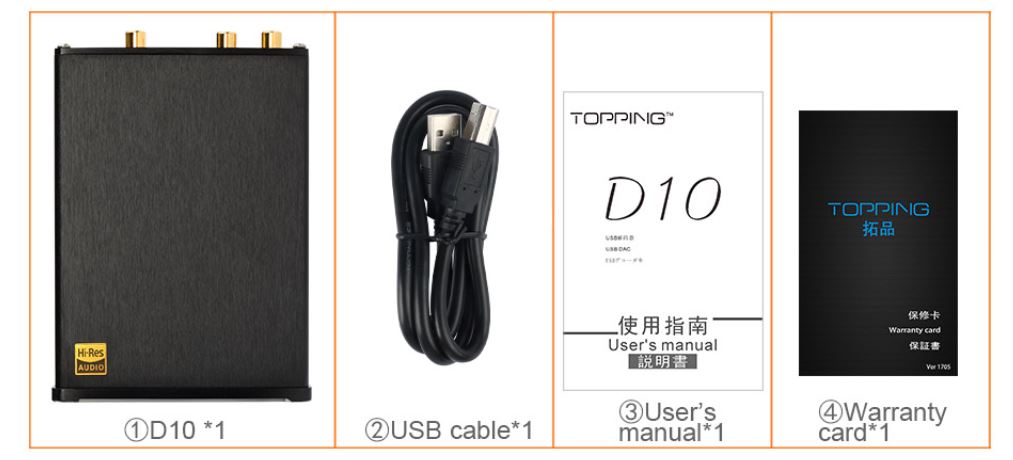 Dac giải mã Topping D10 usb 32Bit/384kHz DSD256
