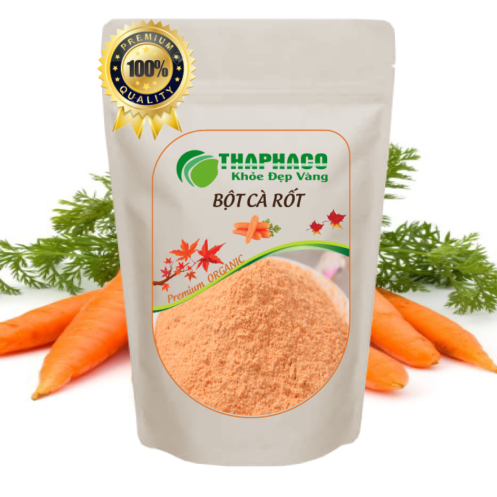 [1kg] Bột Củ Cà Rốt Nguyên Chất - Bột Siêu Mịn Dễ Dàng Sử Dụng Và Bảo Quản - Hàng Công Ty Chất Lượng Cao