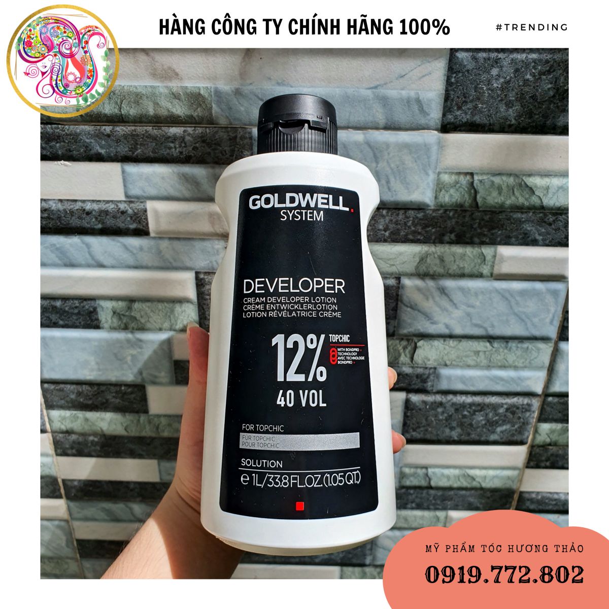 [MẪU MỚI] KEM OXY DUNG MÔI PHA MÀU NHUỘM TOPCHIC OXY GOLDWELL 1000ML