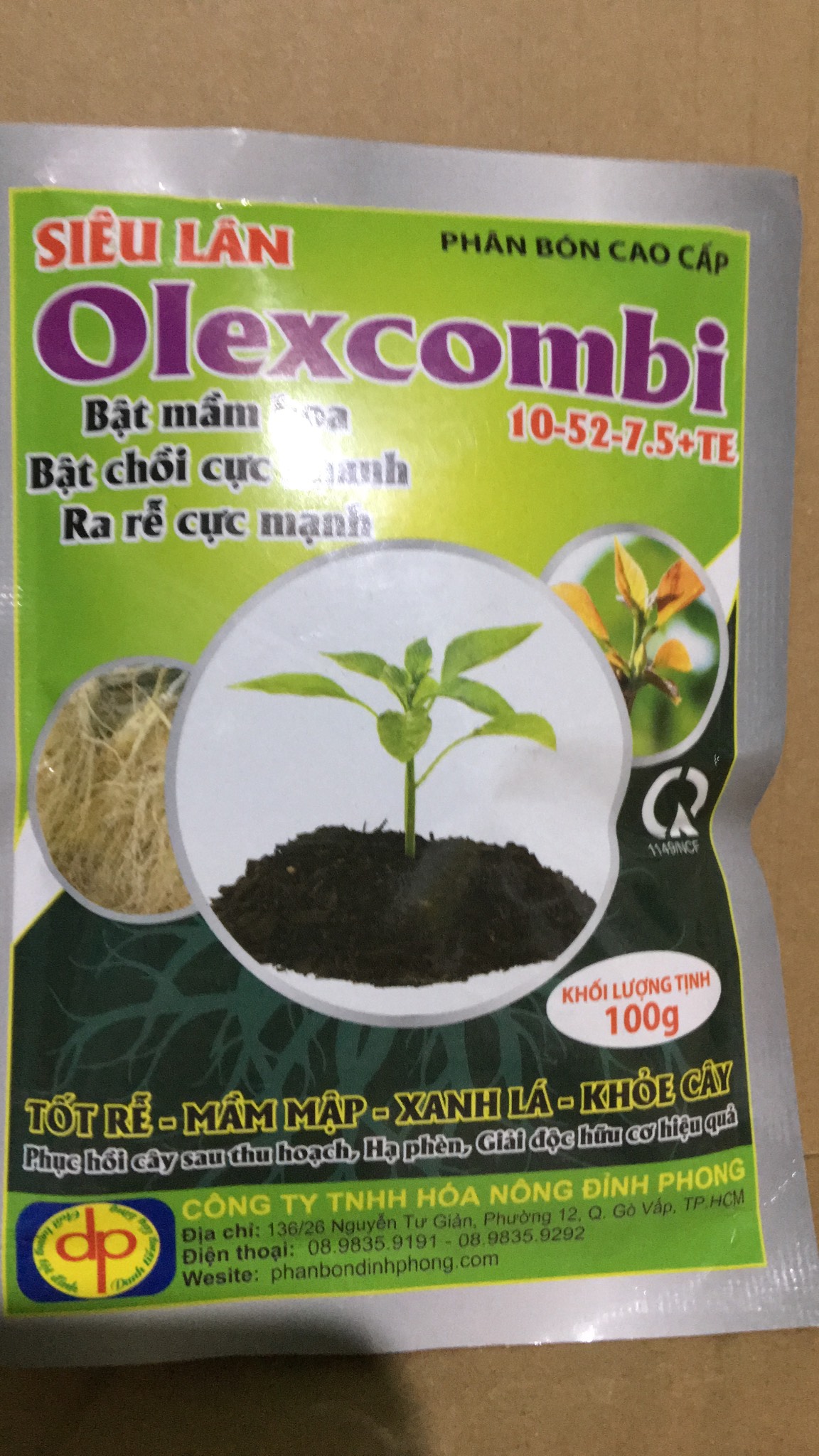 Siêu lân olexcombi bật mầm bật chồi nhanh ra rễ gói 100gr