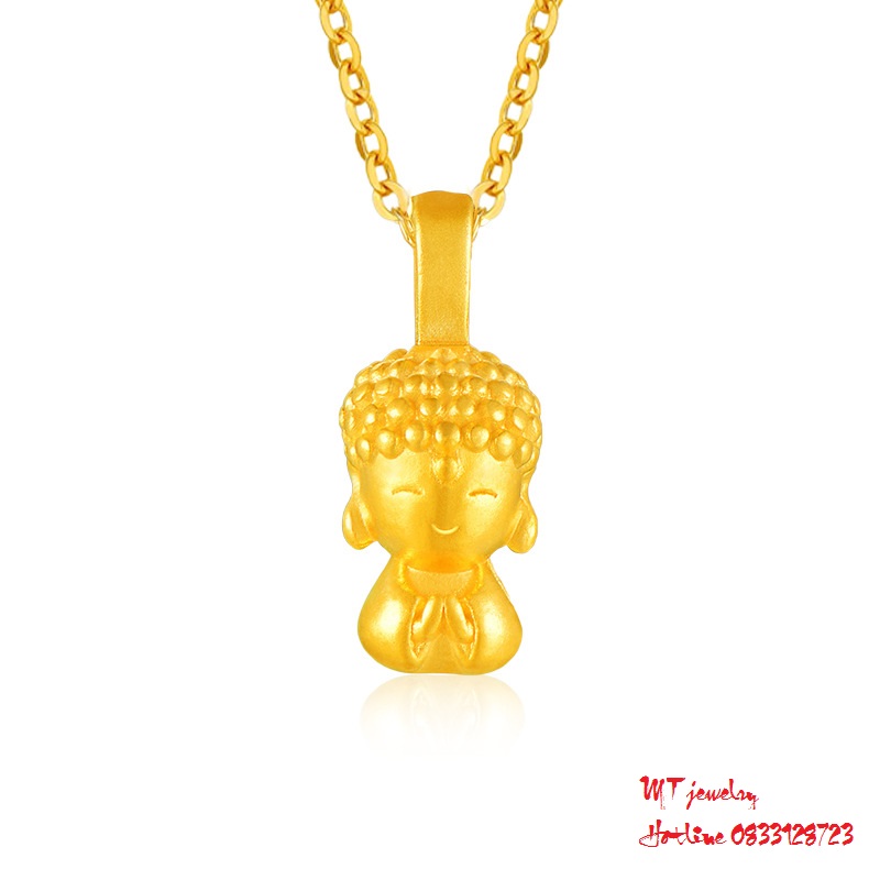 Charm Văn thù bồ tát mini vàng 9999