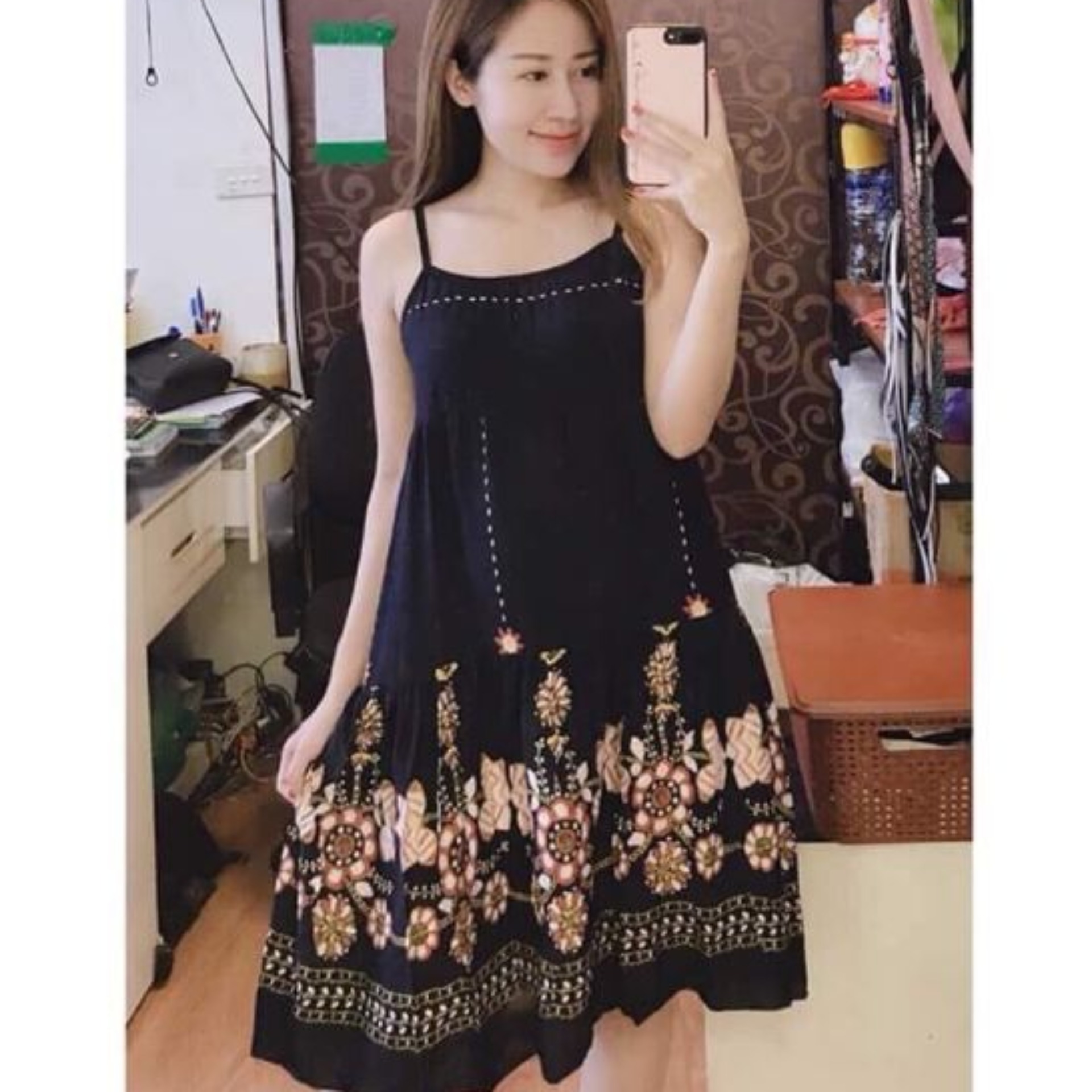 váy bầu lanh rẻ, đẹp, mát