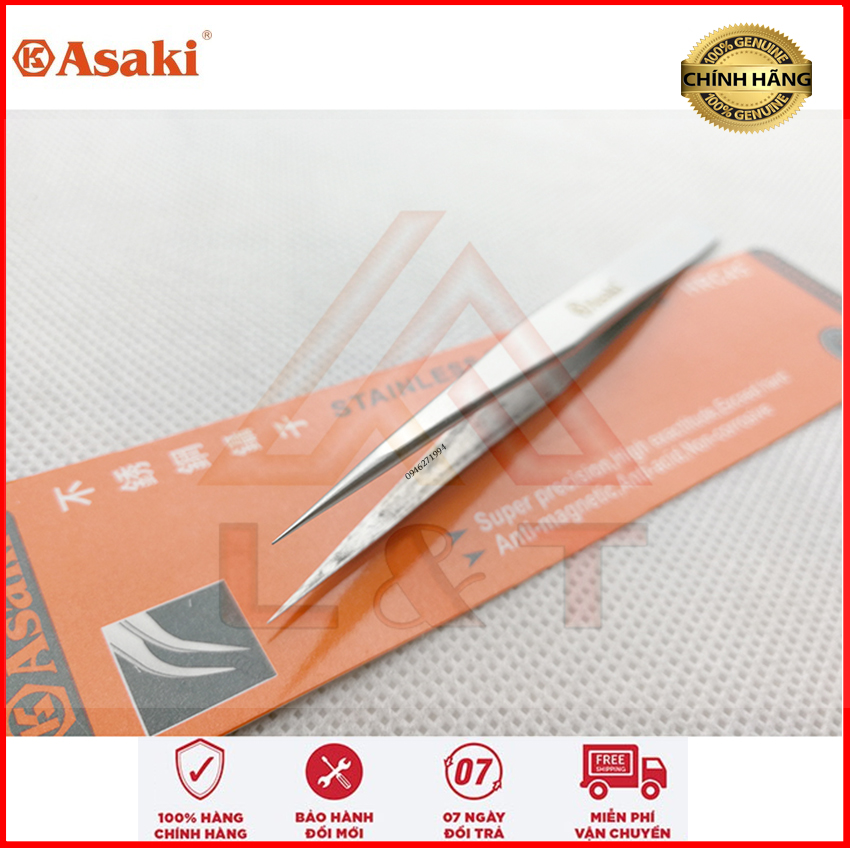 Nhíp gắp linh kiện mũi nhọn Asaki AK-9191