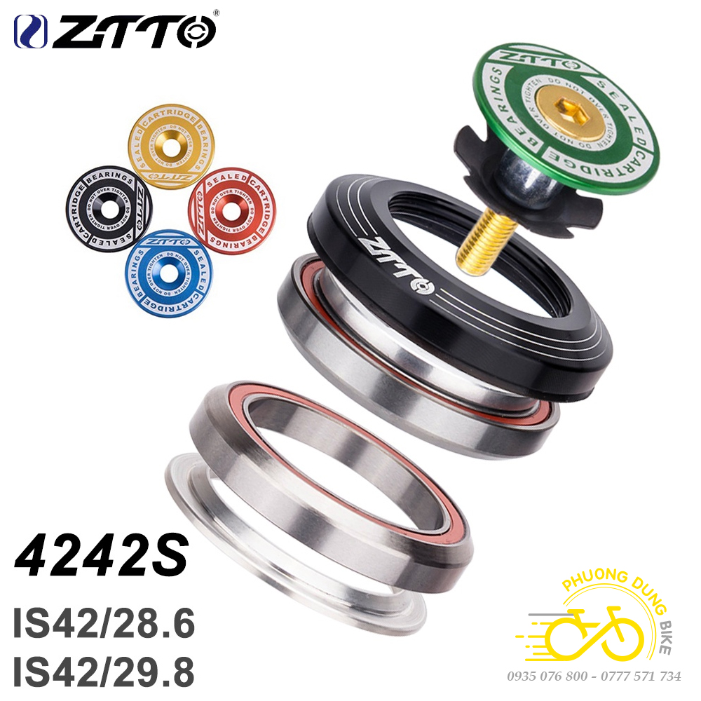 Chén cổ bát phốt thả bạc đạn xe đạp ZiTTO 42mm