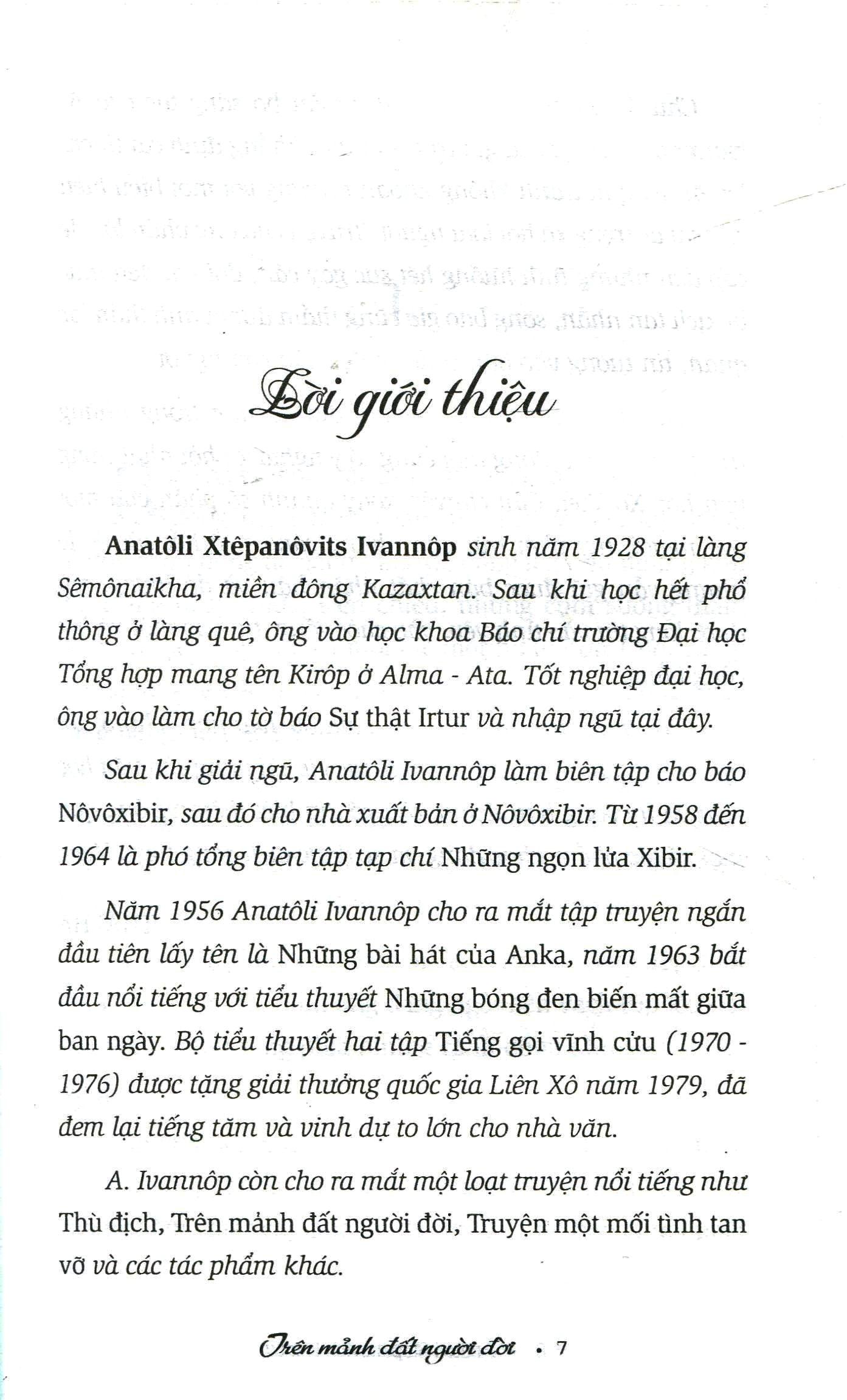 Trên Mảnh Đất Người Đời - Anatoli Stepanovich Ivanov và Thái Hà