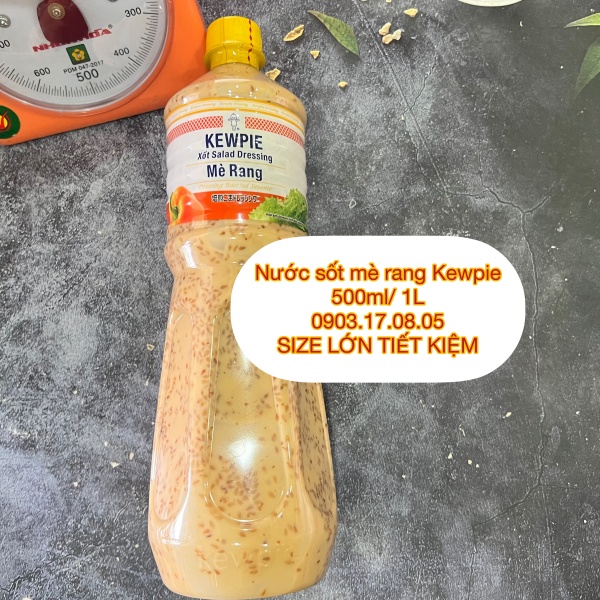 SIZE LỚN TIẾT KIỆM Nước sốt Mè Rang Kewpie (500ml/1L)