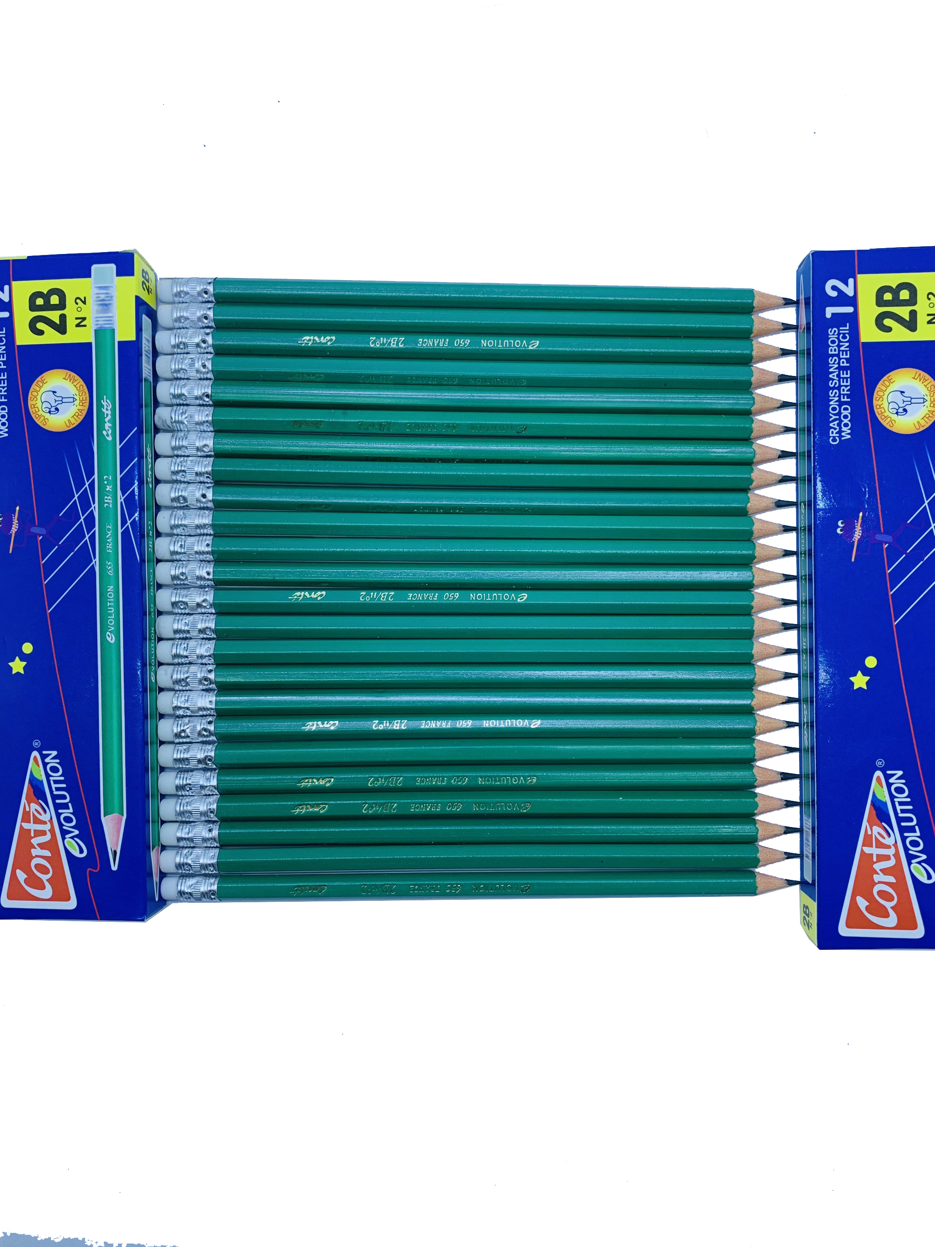 Bút chì Conte cao cấp hộp 12 cây - 2B