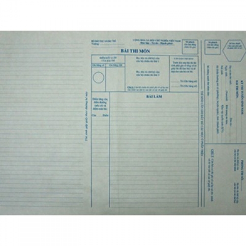 Sét 30 tờ giấy thi Đại Học