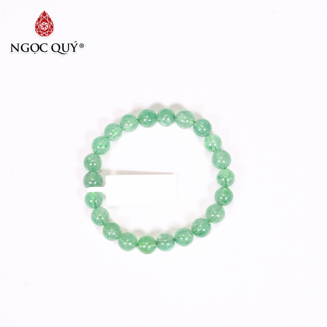 Vòng tay đá thạch anh dâu xanh hạt 7mm mệnh hỏa mộc - Ngọc Quý Gemstones