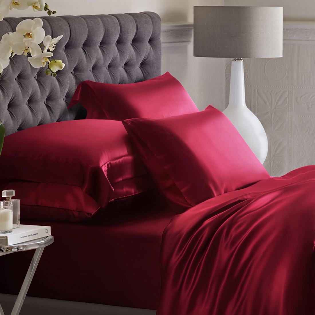 Vỏ Gối Nằm TRAMDO BEDDING 50x70cm Lụa Satin Silk (nhiều màu)