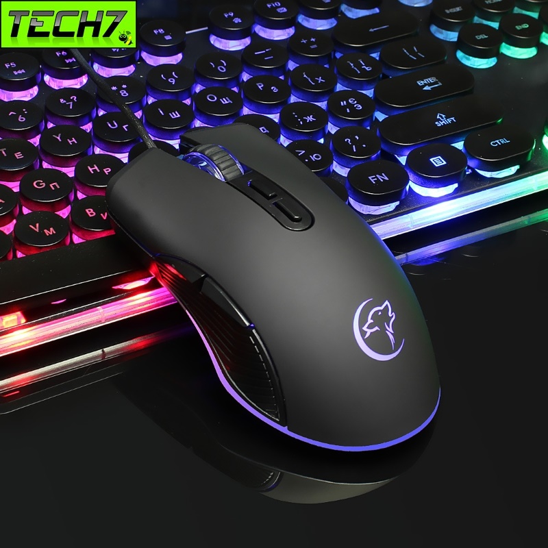 Ergonomic Rgb Gaming Mouse T70 7200Dpi to Prevent Wrist Fatigue for Laptop Computers