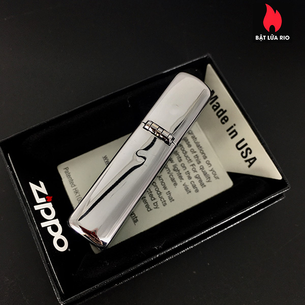 Zippo Brushed Chrome Chính Hãng