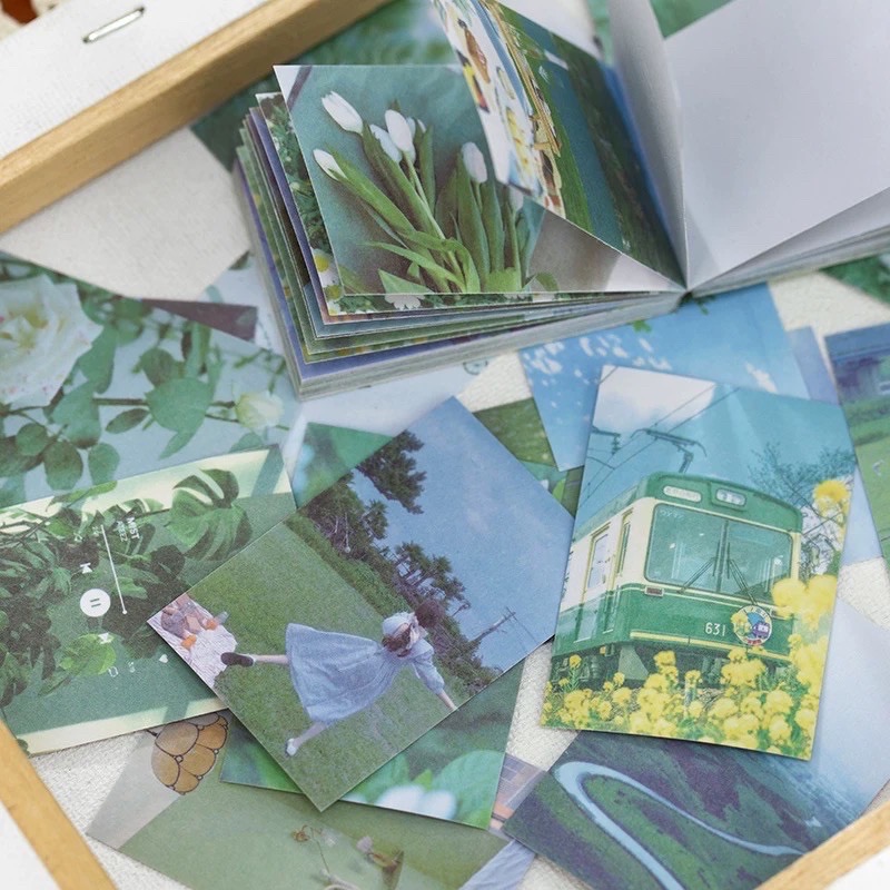 Cuốn 50 Tờ Stickers Giấy Trang Trí Không Trùng Mẫu