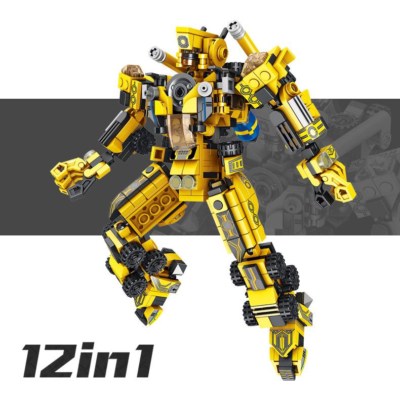 Đồ Chơi Lắp Ráp Trẻ Em Robot MECHA 12 trong 1 - Bằng nhựa ABS an toàn Toys HCM
