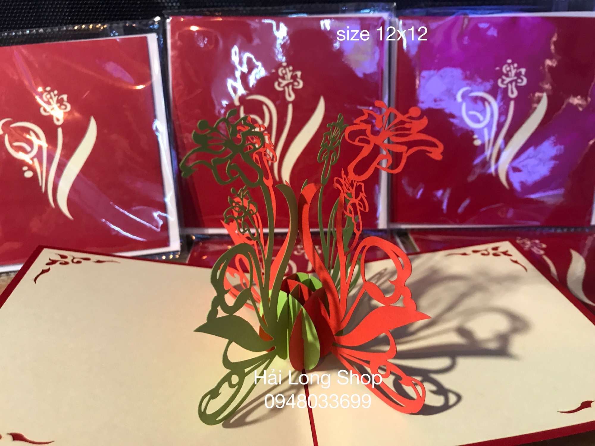 Hoa Mào Gà - Flower - Thiệp 3D