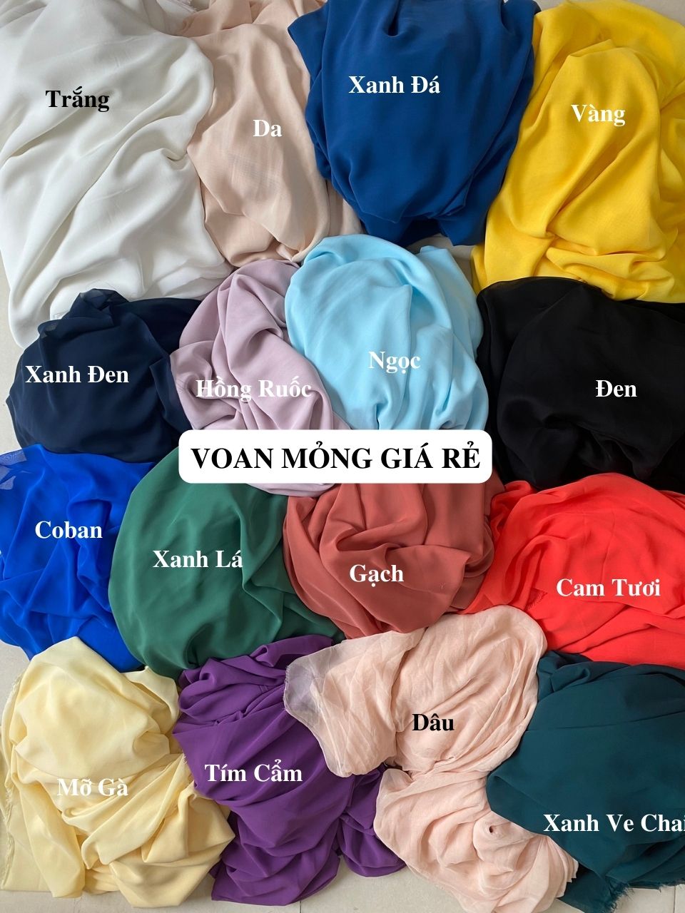 VẢI CHIFFON GIÁ RẺ LOẠI MỎNG - LÀM LÓT