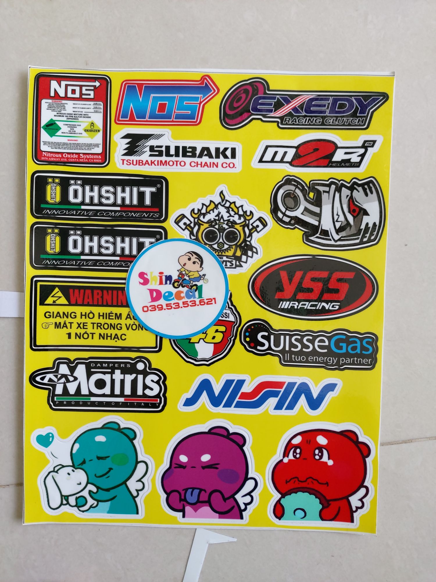 Combo 6 bộ logo sticker đủ loại dễ thương