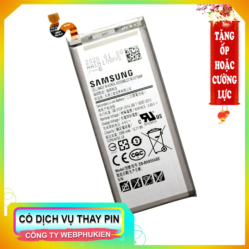 Pin webphukien cho Samsung Galaxy Note 8 EB-BN950ABE 3300mAh (Trắng)