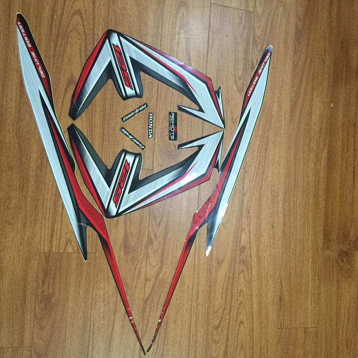 Bộ tem dán xe máy Airblade 125 đời 2013-2014 màu ĐỎ